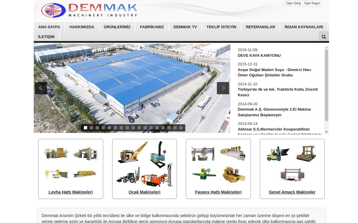 Demmak website screenshot
