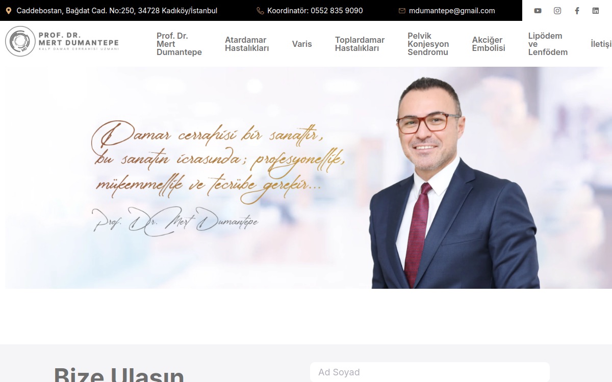 Mert Dumantepe website screenshot