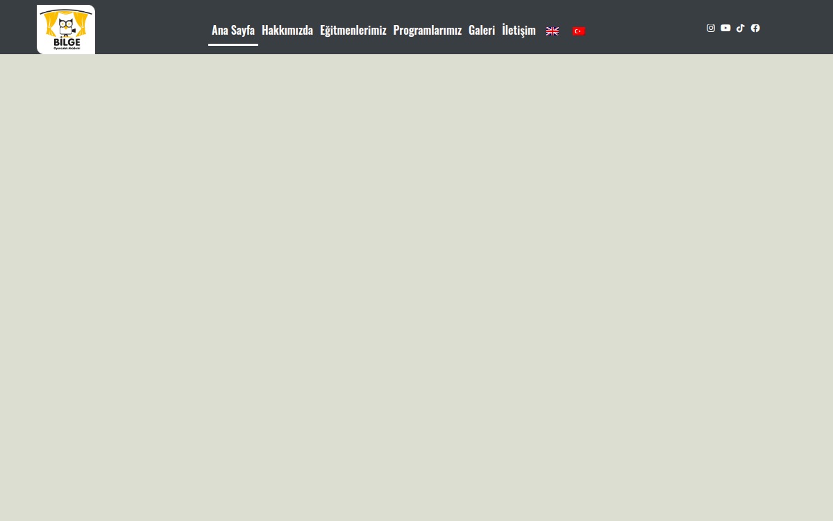 Ozel Bilge Oyunculuk website screenshot