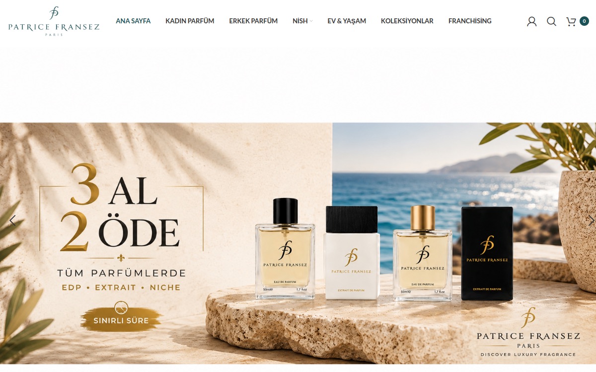 Patrice Fransez Turkiye website screenshot