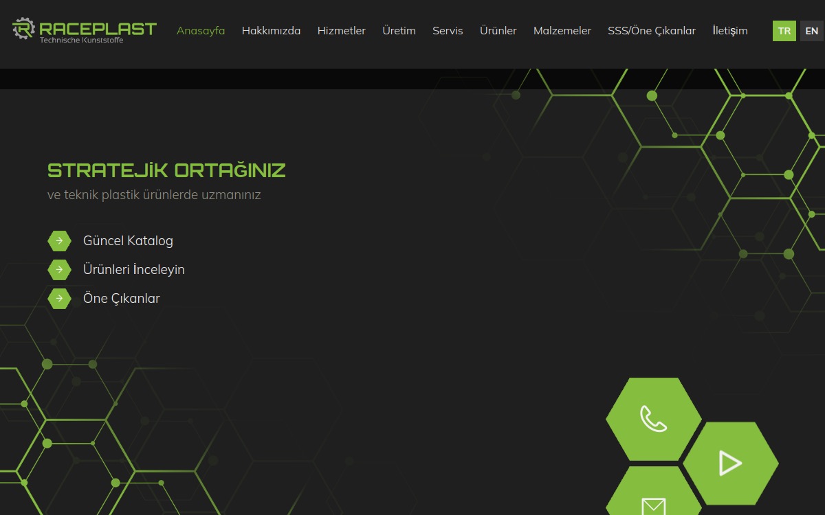 Raceplast Turkiye website screenshot