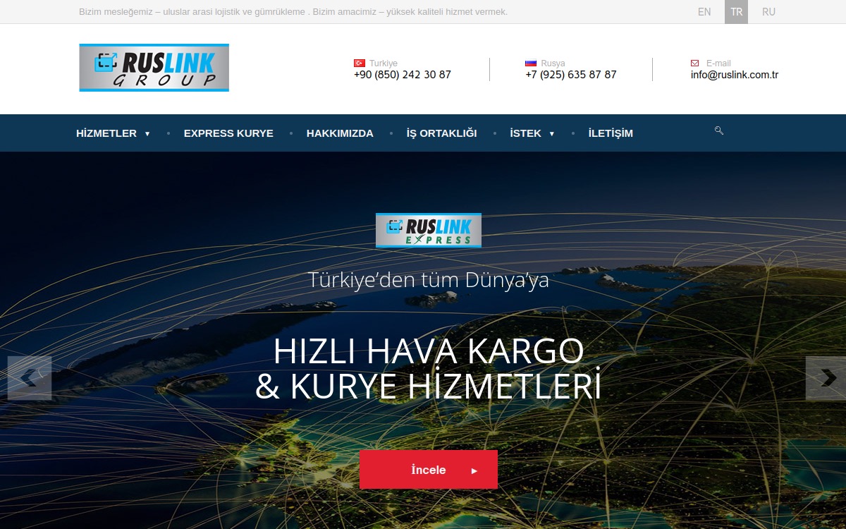 Ruslink website screenshot