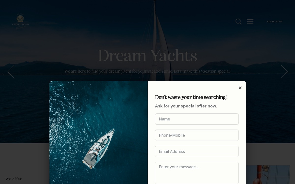 Yacht Tour Bodrum website screenshot