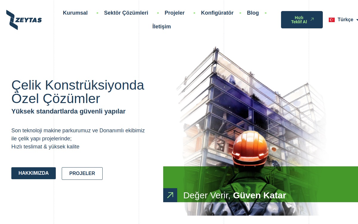 Zeytas website screenshot